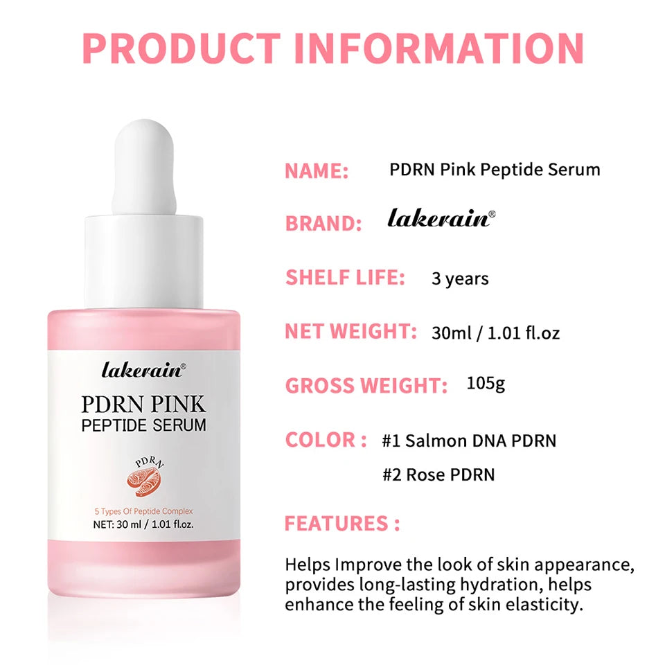 Salmon DNA PDRN Pink Peptide callage Serum Pink Glow Serum Remove Skin Darkness Hydrating Moisturizing Firming Korean Skincare