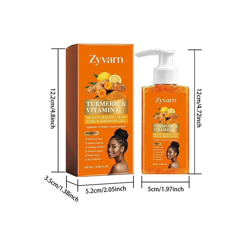Vitamin C Brightening Body Wash Exfoliating Shower Gel Aloe Vera Moisturizing Skin Polish Gentle Deep Cleansing Daily Skincare