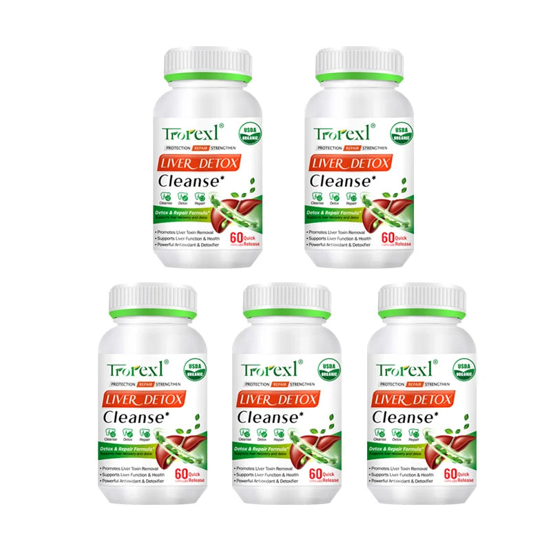 Liver Cleansing Detox Capsules Health Liver Support Colon Cleansing Repair Pills Prevent Cirrhosis Fatty Liver, Natural Herbal