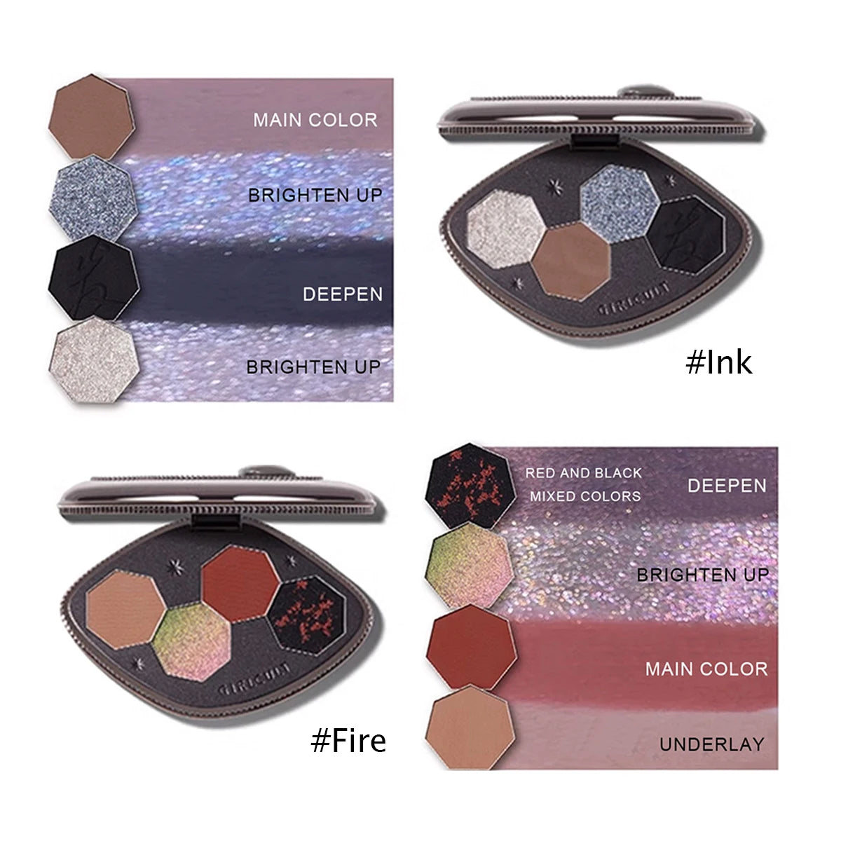 Girlcult Hallucination Eyeshadow Palette,Fine Milled Non-Fallout,Dimensional Blending,Soft-Focus Matte,Glamour,Luxury,Seasonal