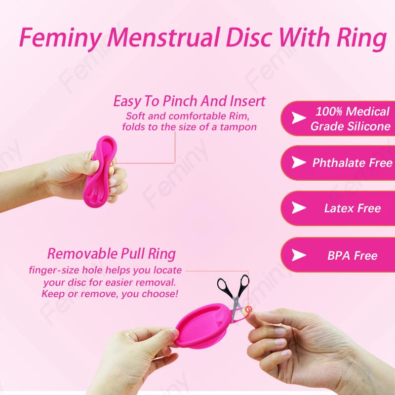 Menstrual Disc Woman Personal Health Set Medical Silicone Menstrual Disk With Intimate Wash