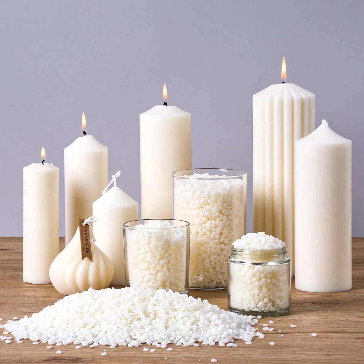 Natural Soy Wax Granules 500g/1000g DIY Handmade Scented Candle Raw Material Smokeless Candles Wicks Making Home Decor Crafts