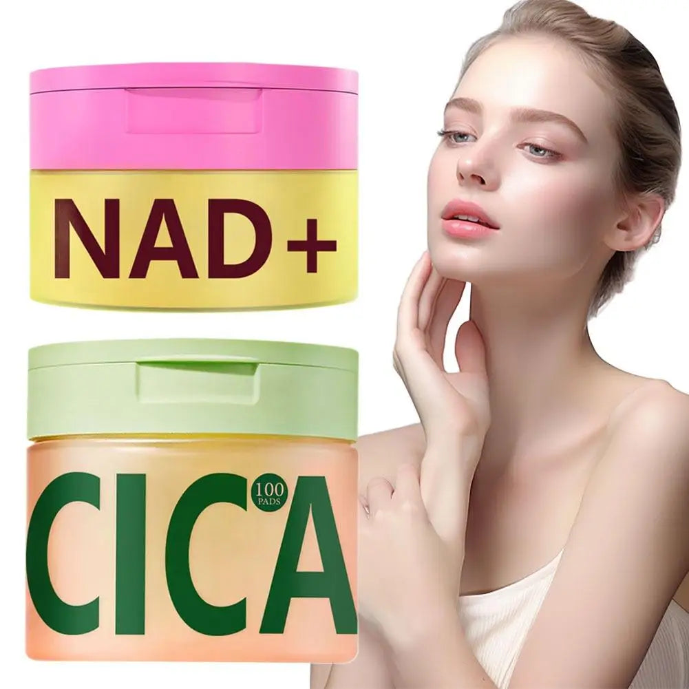 Original Skincare Set - NAD+ Cream + 100pcs Centella Asiatica Cotton Pads, Polishing, Cell Renewal, Even Skin Tone, Moisturizing