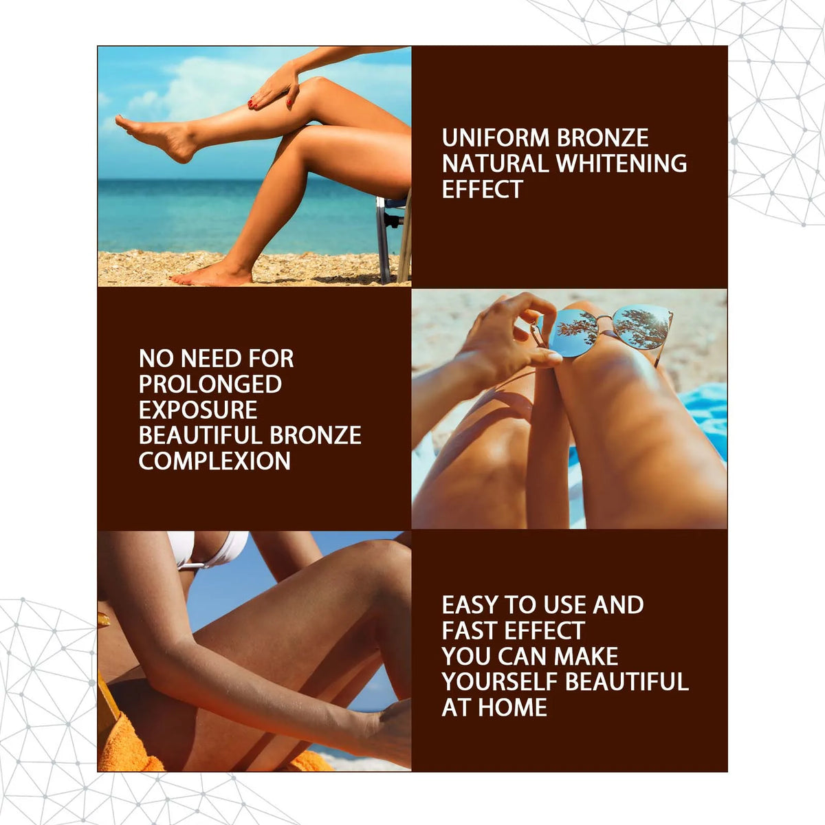 2-Phase Body Tanning Spray Natural Plant Extract Fast Absorption Refresh Non-Greasy Quick Dry Streak-Free Self Tanning Mist For Natural Bronze Glowing Sun-Kissed Skin Summer Beach Moisturizing Tanning