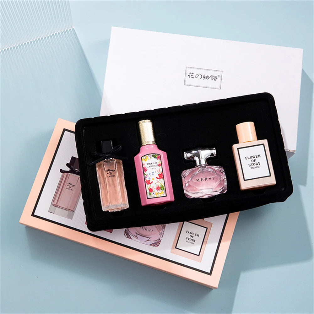 Brand Perfume Women Gift Box Four Piece Set Plant Floral Scent Pheromone Lasting Fragrance Exudes Feminine Charm духи женские