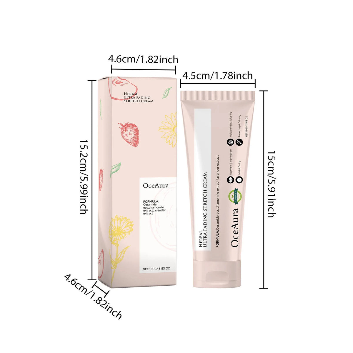 Stretch Mark Cream Postpartum Treatment Improves Firming Effective Removes Growth Lines Obesity Women Pregnant Mark Care Lotion