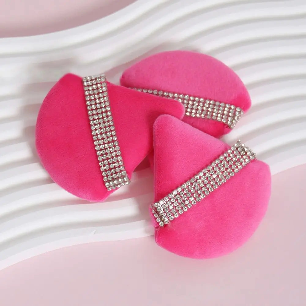 Diamond Triangle Powder Puff Sponge Velvet Triangle Powder Puff Facial Beauty Soft Smooth Face Makeup Tool Makeup Sponge
