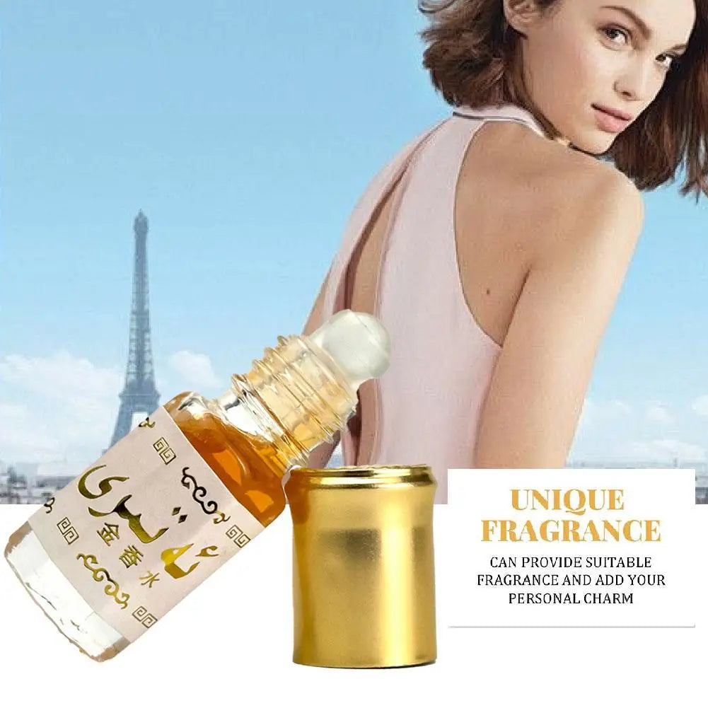 1/3/5pcs 3ml Golden Ball Parfum Mini Portable Middle East Arab Milky Fragrance Floral Scent Lasting Date Exotic Eau De Toilette