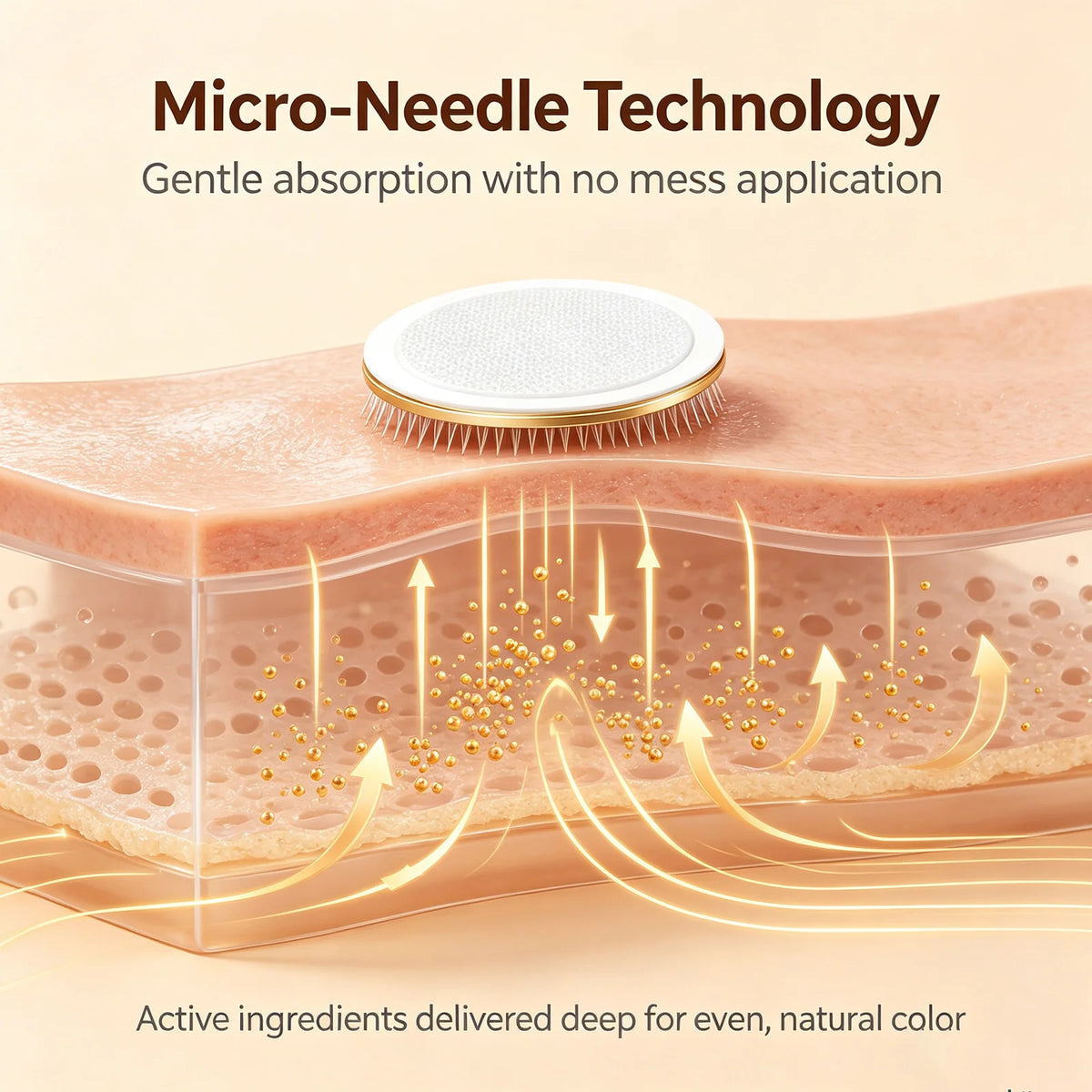 Sunless Gentle Bronze Transdermal Tanning Micro-Needle Patch 7 Patches Natural Bronze Glow for Body, Mess-Free Self-Tanner