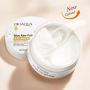 60pcs BIOAQUA Rice Raw Pulp Eye Mask Anti Dark Circles Eyes Bags Remover Firming Moisturizing