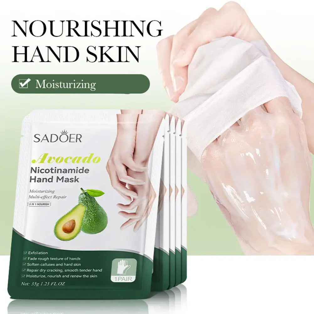 Vitamin E Hand Mask Manuka Honey Nourishing Hydrating Hand Care Film Long-Lasting Moisturizing Soft Smooth Hand Skincare