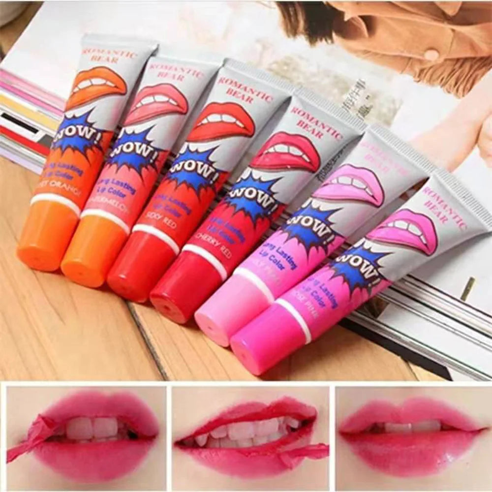 6 Colors Amazing Peel Off Liquid Lipstick Waterproof Long Lasting Lip Gloss Tint Moisturizing Tear Off Lip Stain Makeup Cosmetic