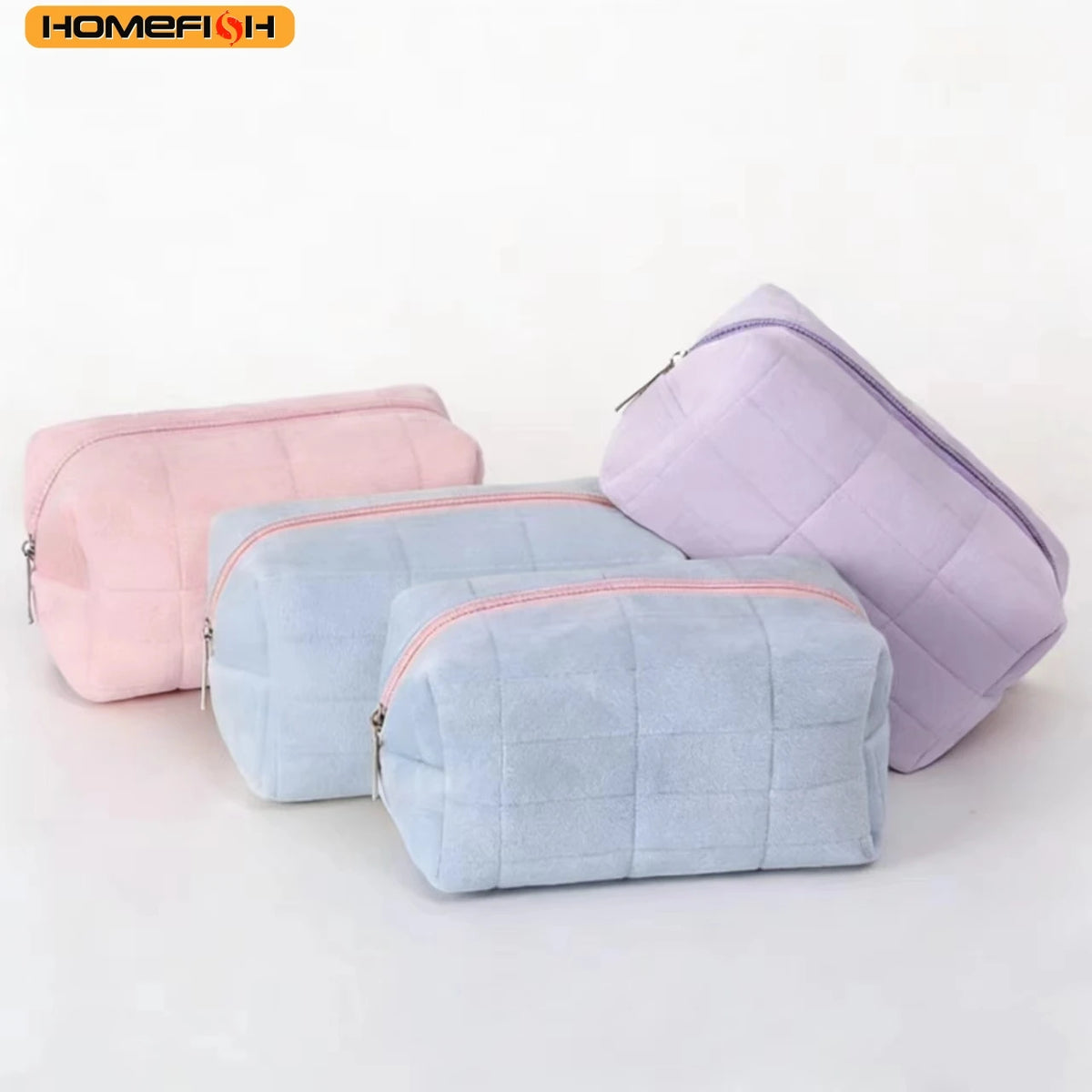 HOMEFISH Stylish Large‑Capacity Pillow‑Shaped Storage Bag, Portable Multifunctional Cosmetic & Pen Pouch For Women Daily Carry