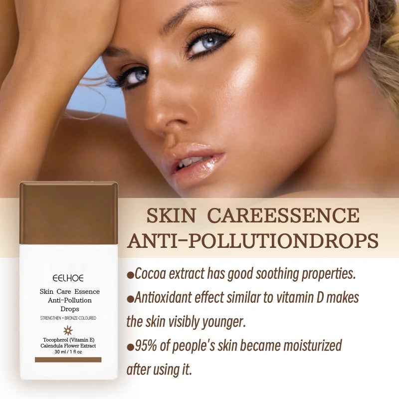 Fake Tan Peptide Serums Liquid Cosmetics Dark Self Tanning Serum Drops Face Body Bronzing Essence For Fine Lines Skin Care