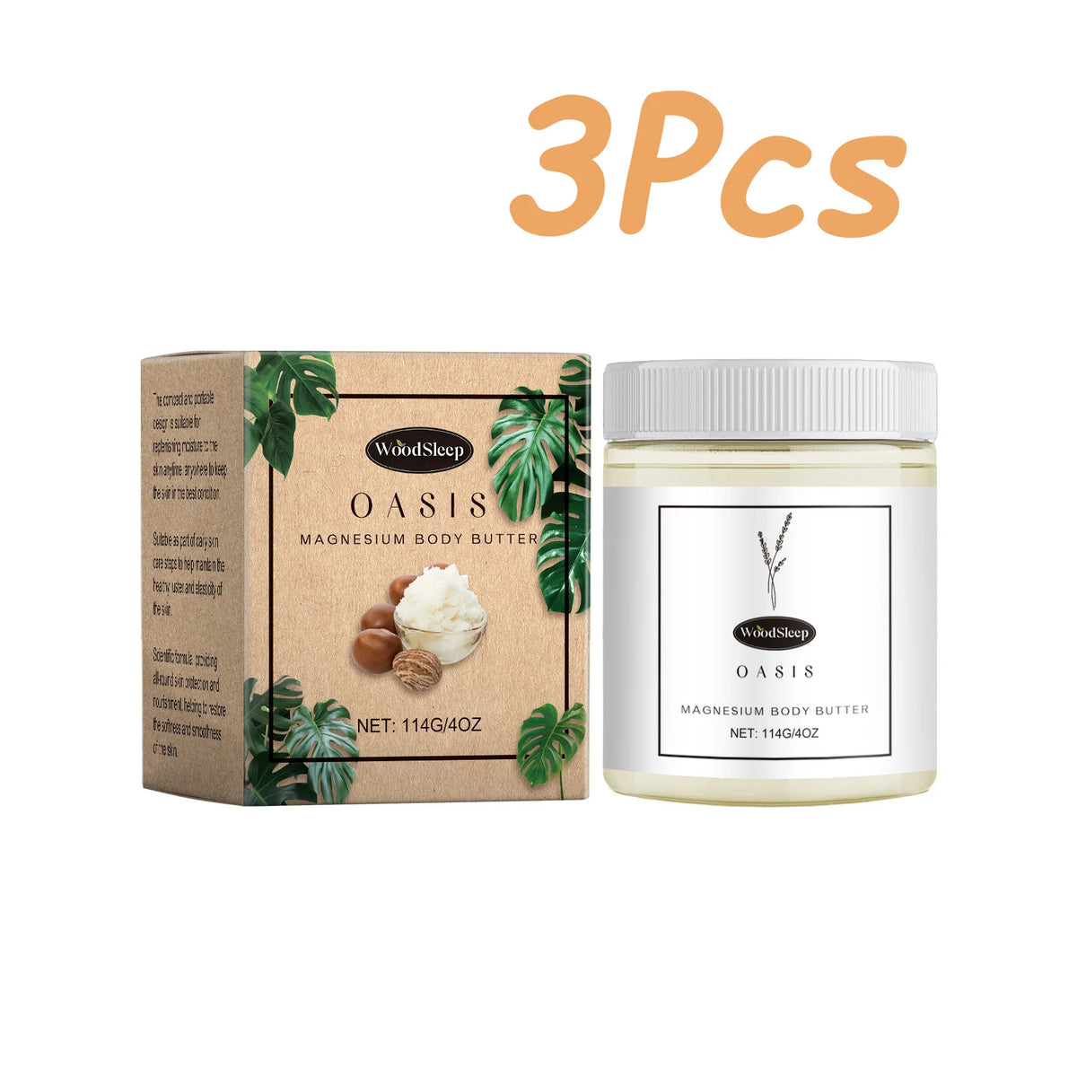 Shea Butter Body Lotion Moisturizing Magnesium Body Butter Nourishing Skin Soft Smooth Soothes Muscles Body Skincare Cream
