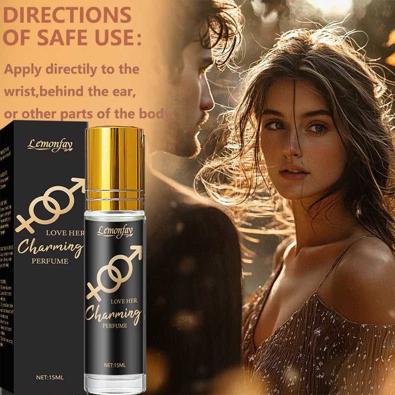 Lemonfay Love Her Charming Perfume Roll-On for Men Pheromone Cologne Long Lasting Fragrance 15ml for Dating