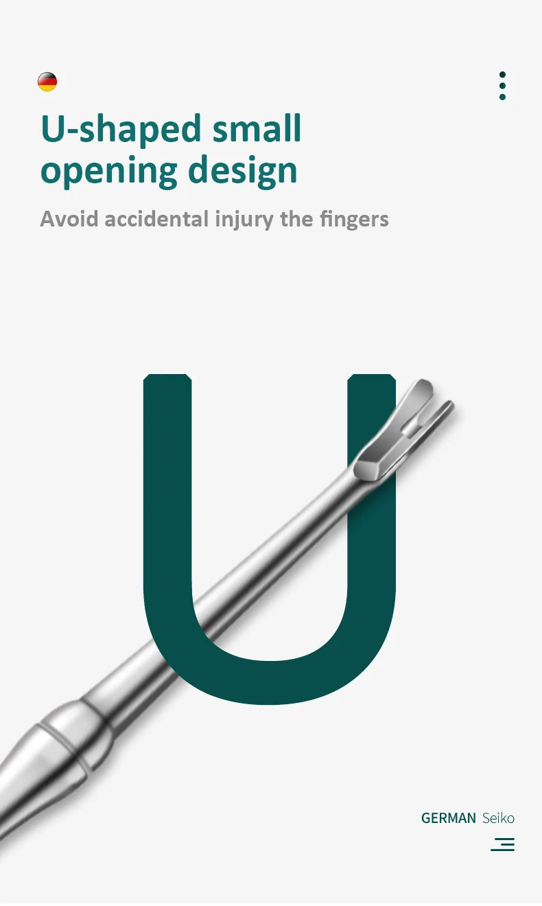 Premium Cuticle Remover Tool: Surgical Grade Stainless Steel Nail Art Manicure Scraper for Dead Skin & Nail Cleaning