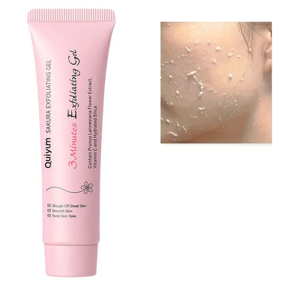 Sakura Exfoliating Gel, Face and Body Exfoliating Scrub Gel, Deep Cleansing Moisturizing Facial Exfoliator