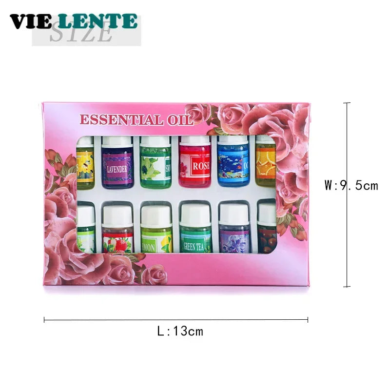12PCS 3ML Air Freshener Natural Plant Aromatherapy Essential Oil Air Conditioning Perfume Aroma Diffuser Fragrance Humidifier