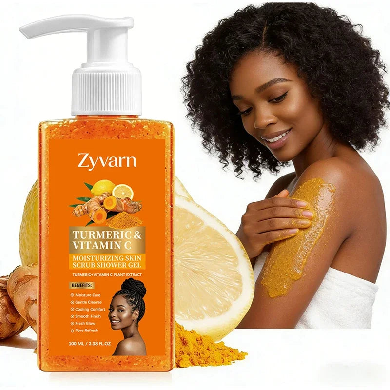 Vitamin C Brightening Body Wash Exfoliating Shower Gel Aloe Vera Moisturizing Skin Polish Gentle Deep Cleansing Daily Skincare