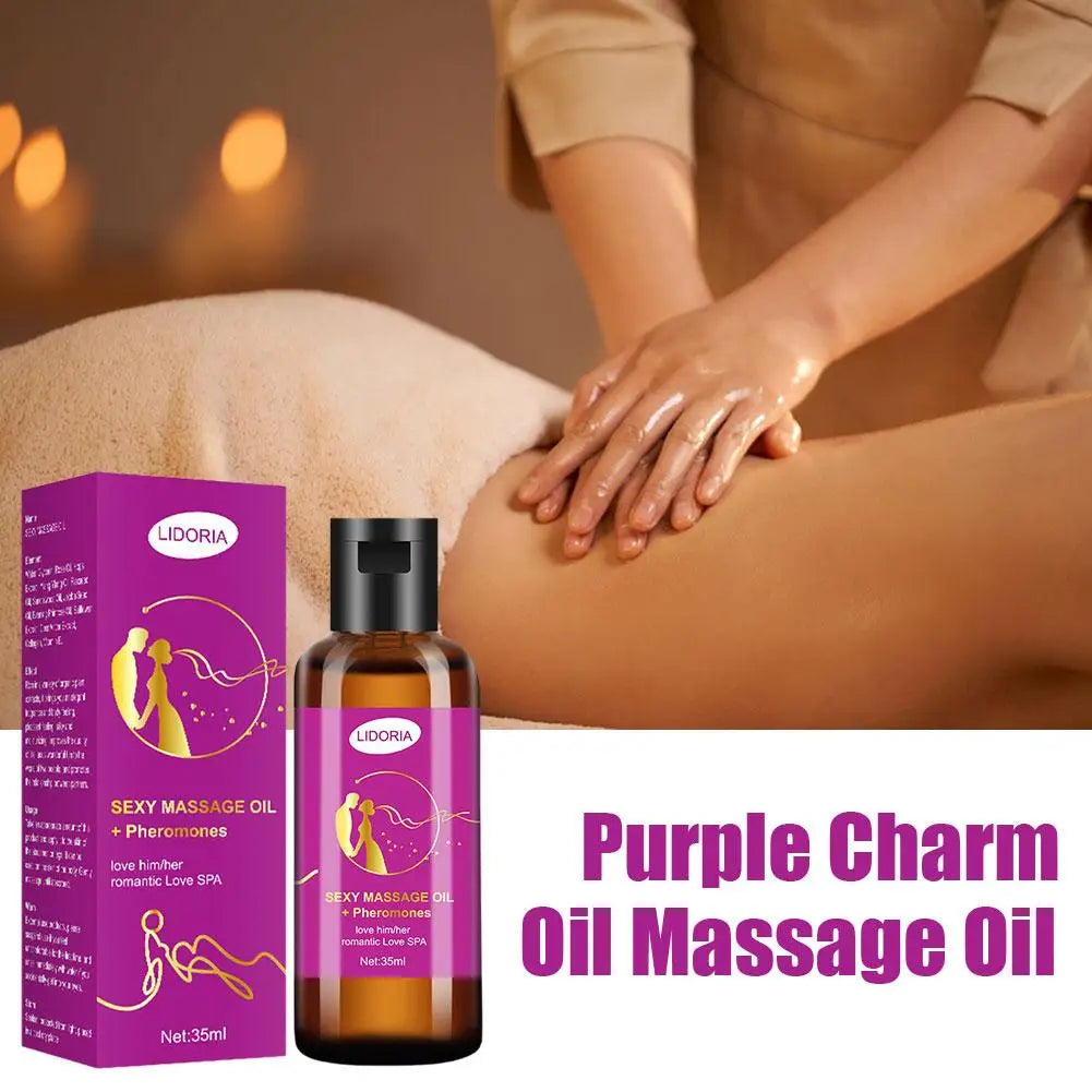 New Couple Essential Oil Purple Charming Massage Oil Stress Spa Relaxing Natural Essential Moisturizing Nourish For Woman