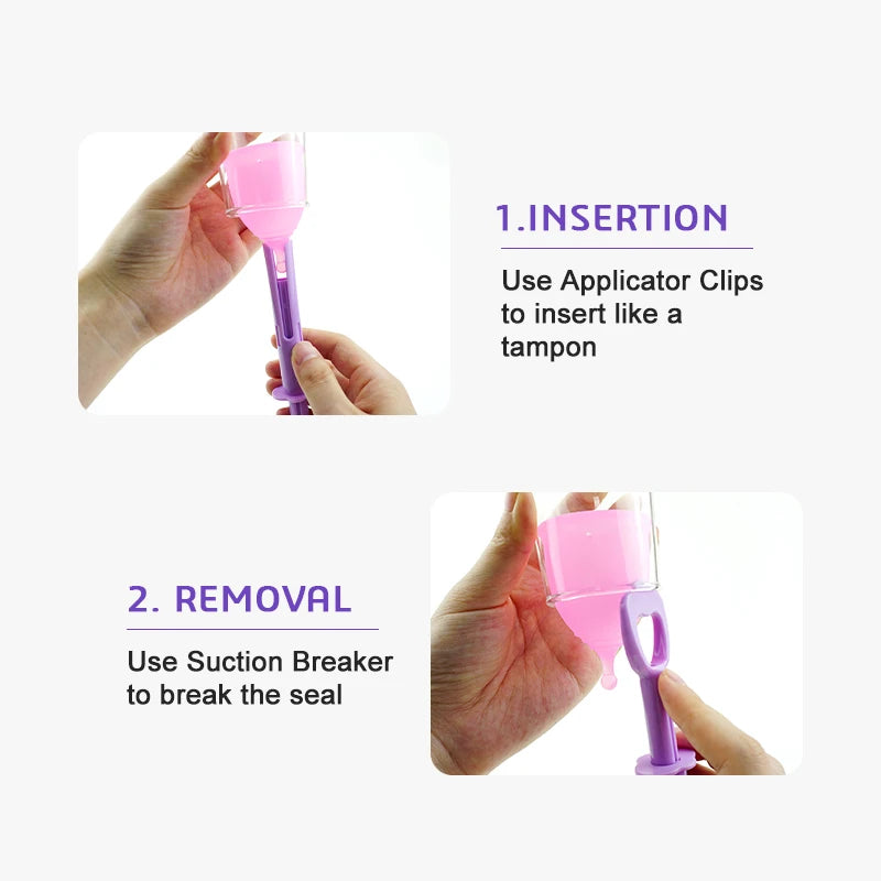 Disc/Cup Applicator Reusable Portable Medical Plastic Grade Booster Personal Hygiene Product Tampon Applicator