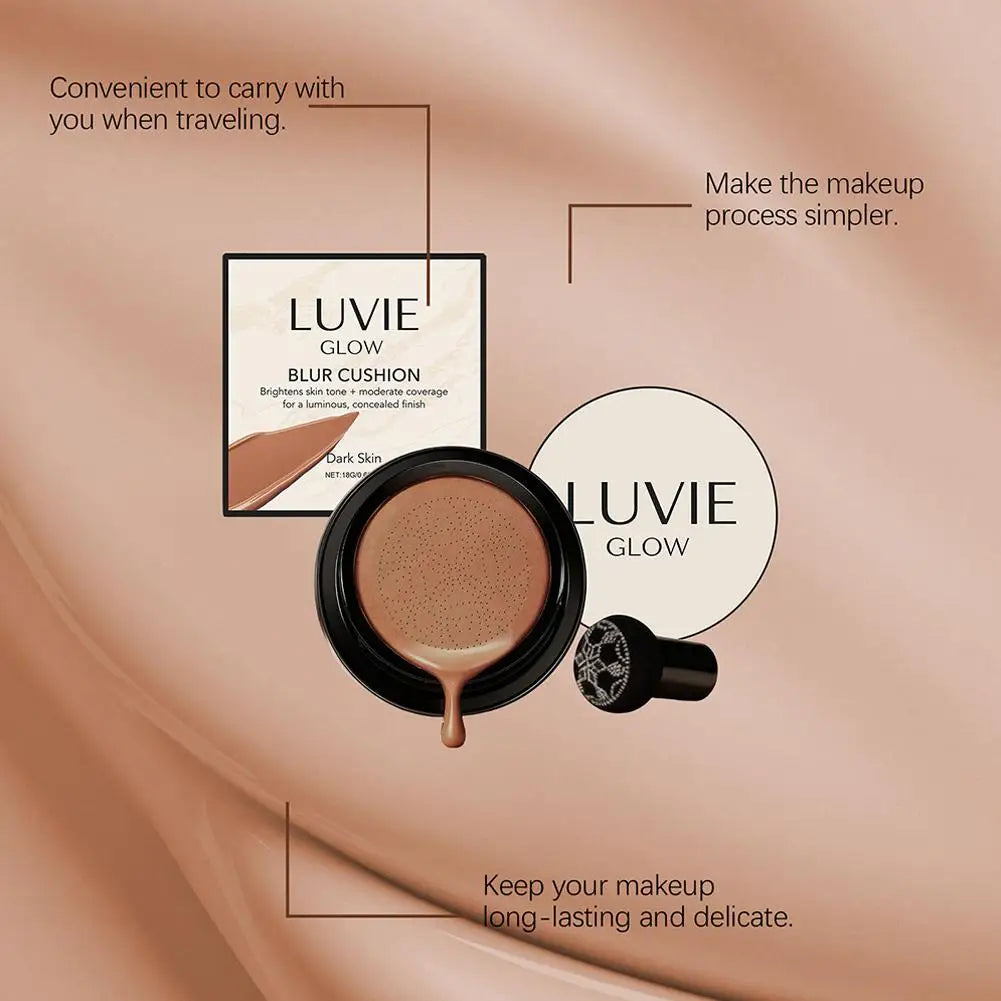Glow Foundation Mushroom Head Air Cushion CC BB Cream Full Coverage Makeup Foundation Long Lasting Hydrating Even Skin Tone