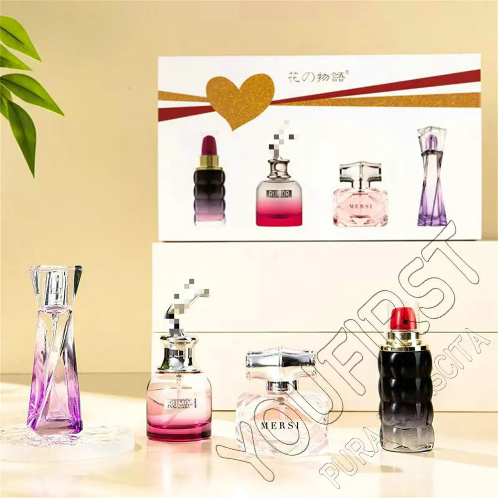 Classic Brand Perfume Women Eau de Parfums Dames 90ml Feminino Perfumes De Mujer Originales Gift Box 4Pcs Set Floral Scent Spray