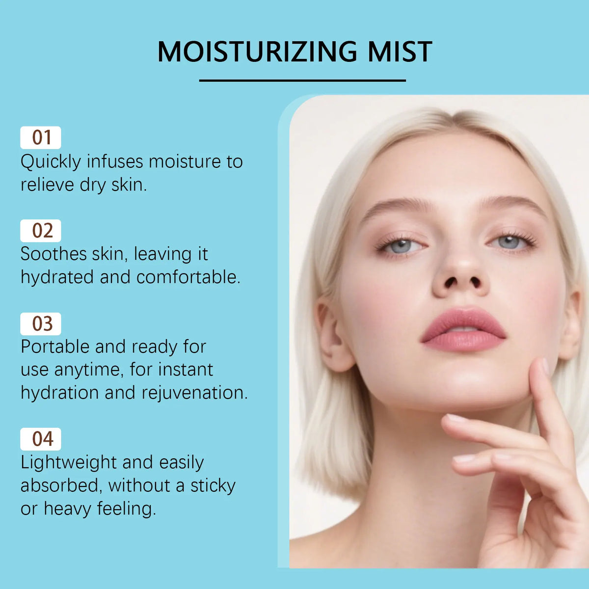 B5 Hyaluronic Acid Toner Spray Firming Smoothing Skin Reduce Redness Soothing PH Balance Hydrating Nourish Brighten Face Toner