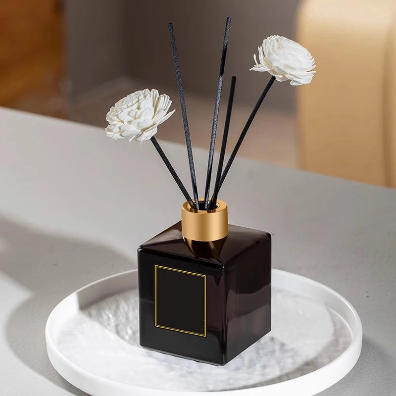 50ml Flameless Home Fragrance Room Perfume Liquid Air Freshener Reed Diffuser Home Decor Square Bottle Aromatherapy Diffuser