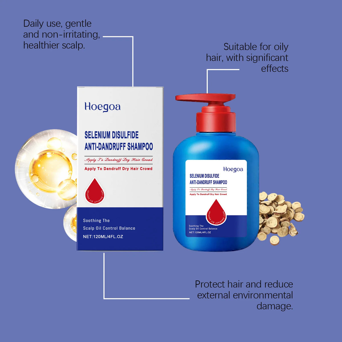 120ml Selenium Sulfide Shampoo Deep Cleansing Remove Dandruff Itchy Balance Oil Nourishing Restoration Hair Color Shampoo