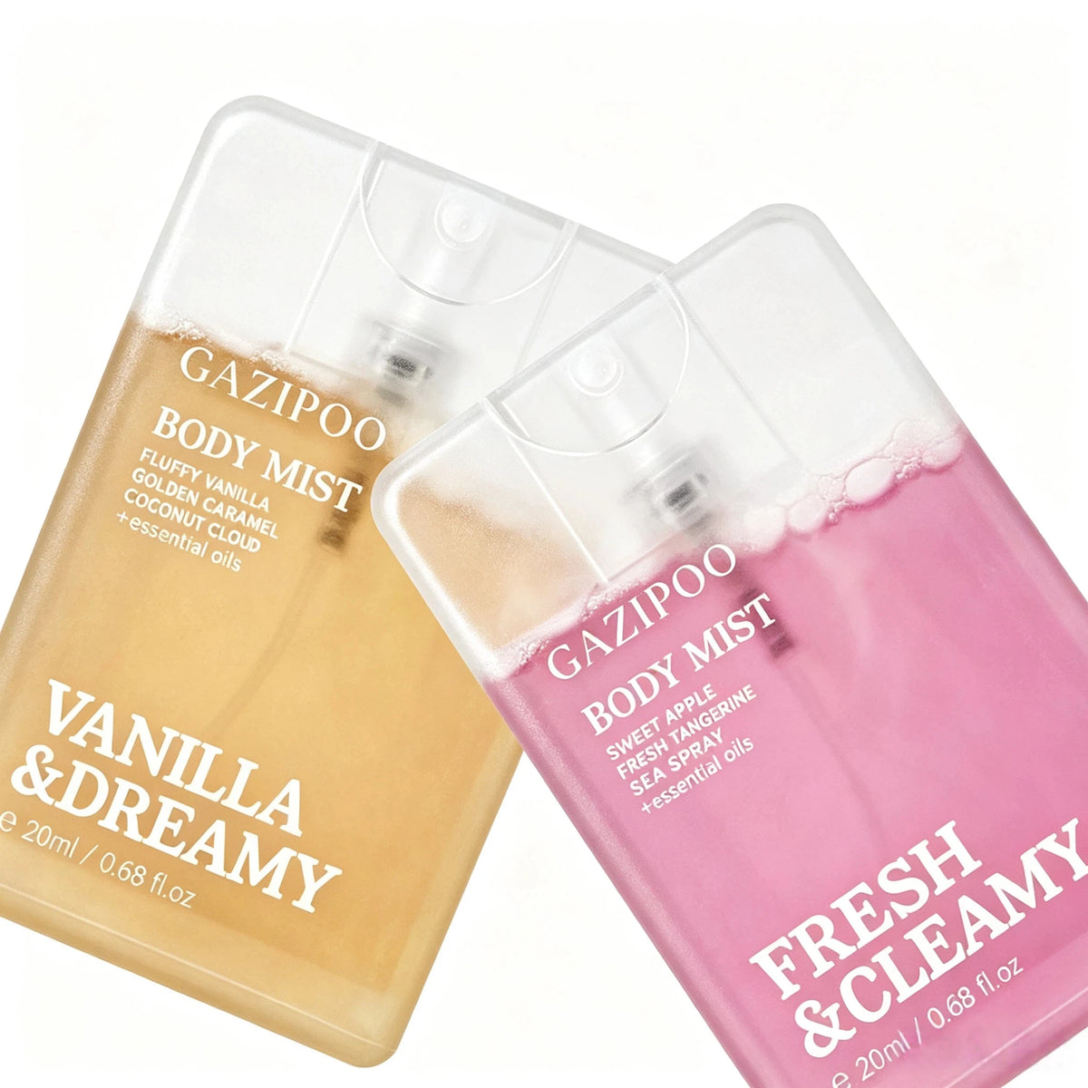 20ml 2Pcs Vanilla Apple  Fragrance Body Mist, Fresh Eau de Toilette Spray, Hair and Body Perfume, Body Spray for Women Dating