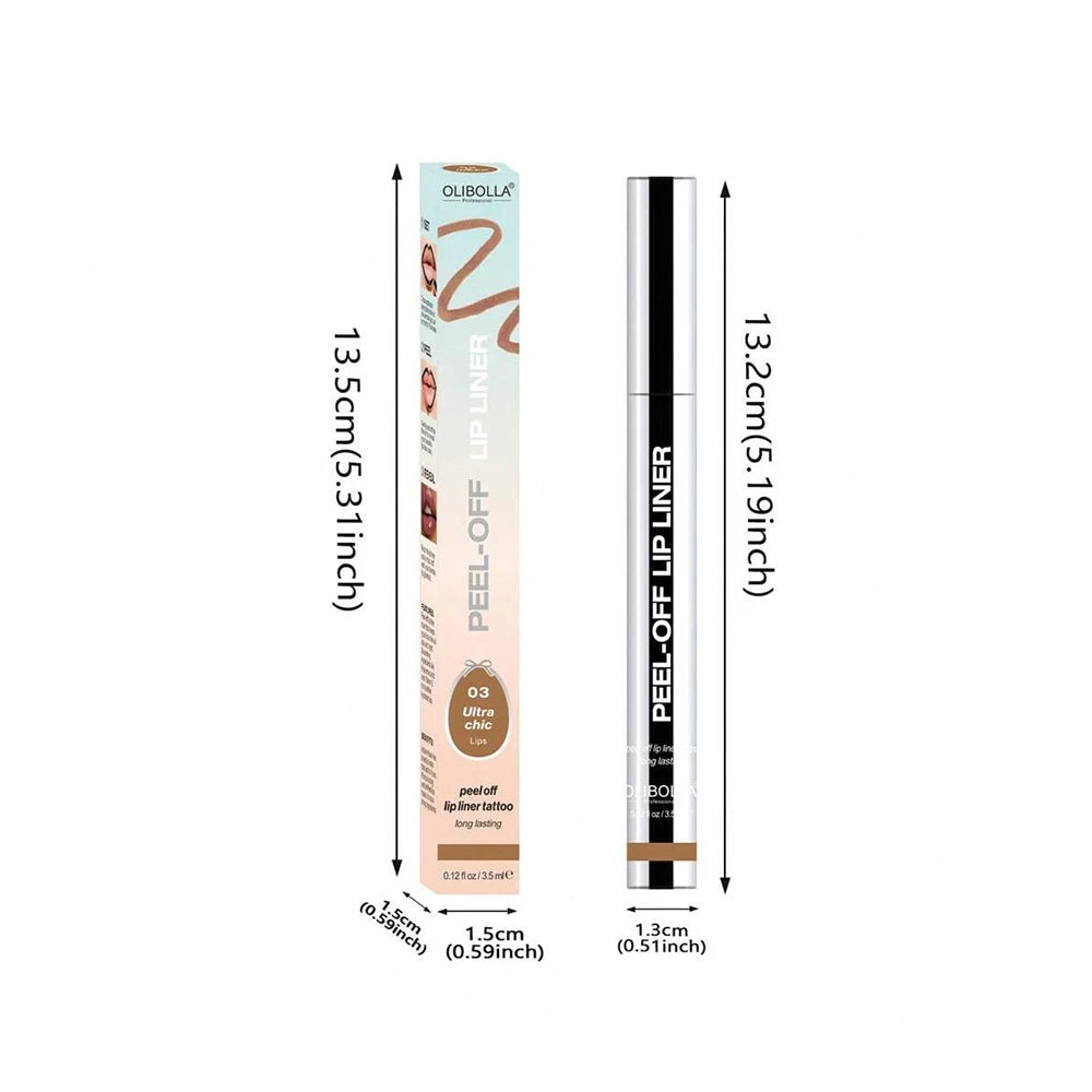 Peel Off Lip Liner Tattoo Lipgloss Waterproof Long Lasting Matte Lip Tint Lips Stain Cosmetics Enhances Lip Color Women Girl Nourishing Lipstick Care Products