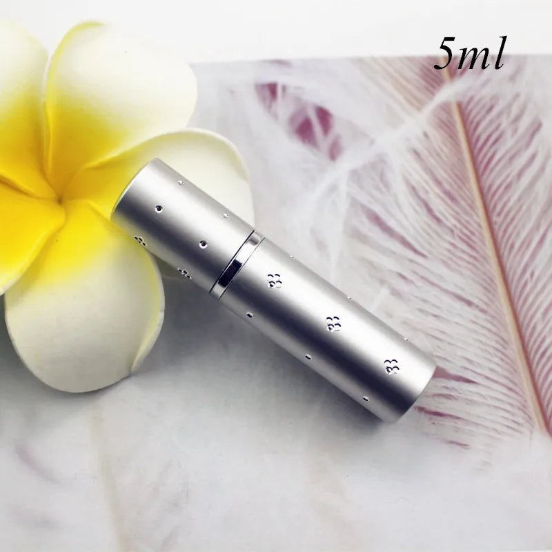 1PC 5ml 10ml Portable Mini Perfume Glass Bottle Travel Aluminum Spray Atomizer Empty Metal Parfume Atomiser Sprayer