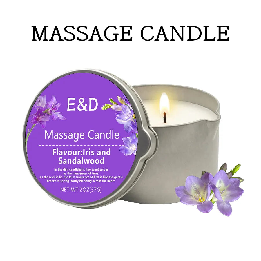 Massage Oil Candle, for Stress Relief and Skin Moisturizing, Scented Candles Aromatherapy SM Product Spa Essentials, Luxury Cand
