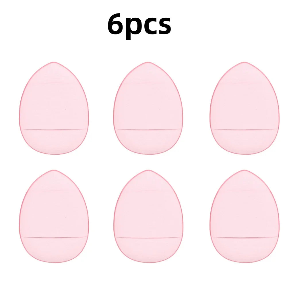 6Pcs Mini Finger Puff Foundation Small Air Cushion Powder Sponge Face Concealer BB Cream Cosmetic Applicator Makeup Tools