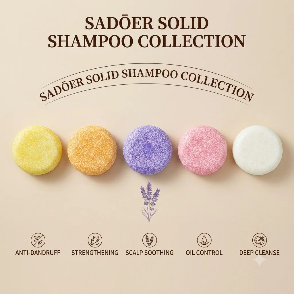 Solid Shampoo Bar Organic Plant Hair Care Soap Anti Dandruff Oil Control Nourishing Natural Handmade Shampoo Soap 60g