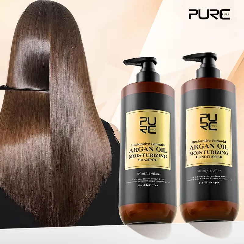 PURC Morocco Set Serum Smoothing Shampoo and Conditioner Repair Hair Mask Anti Dandruff Scalp Anti-Itch Hair Care Products Kit