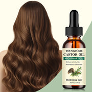 Mix Castor Oil and Rosemary Oil for Hair Growth,Reduce Hair Loss and Split Ends Hair Care Oil,Anti-Aging Support,hair Repai