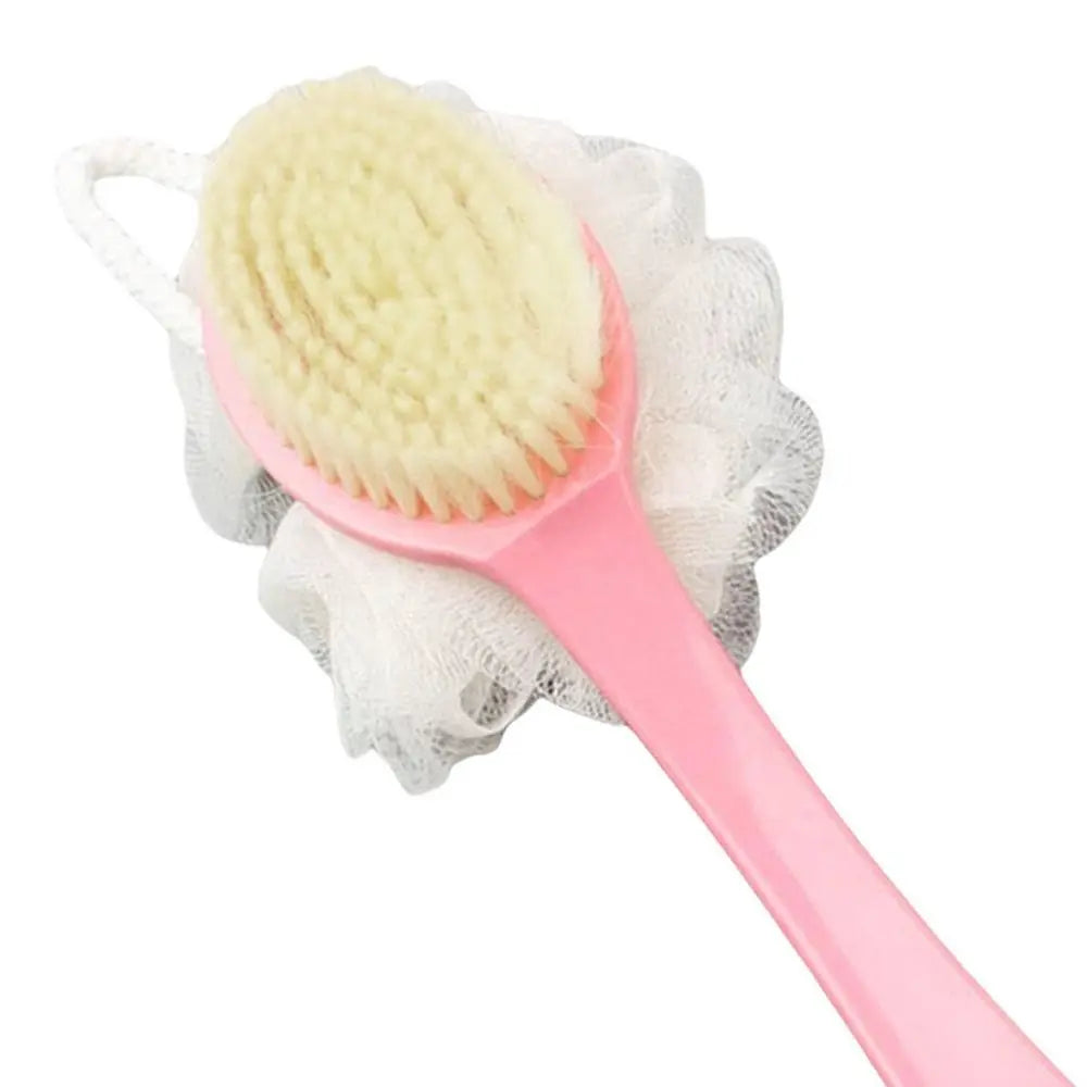 Gentle Long Spa Handle Shower Body Brush Back Scrubber Anti Slip with Hanging Hole for Body