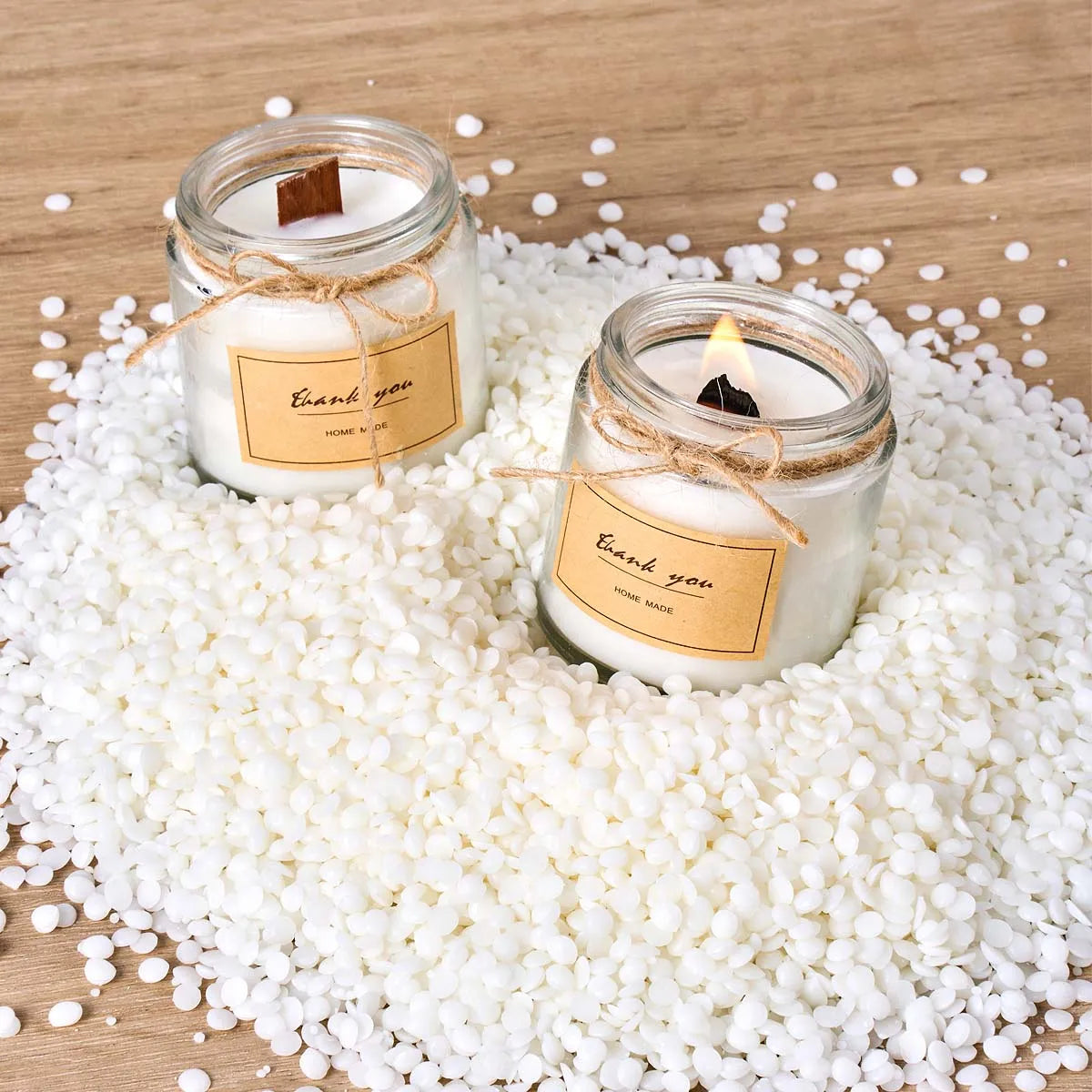 Natural Soy Wax Granules 500g/1000g DIY Handmade Scented Candle Raw Material Smokeless Candles Wicks Making Home Decor Crafts
