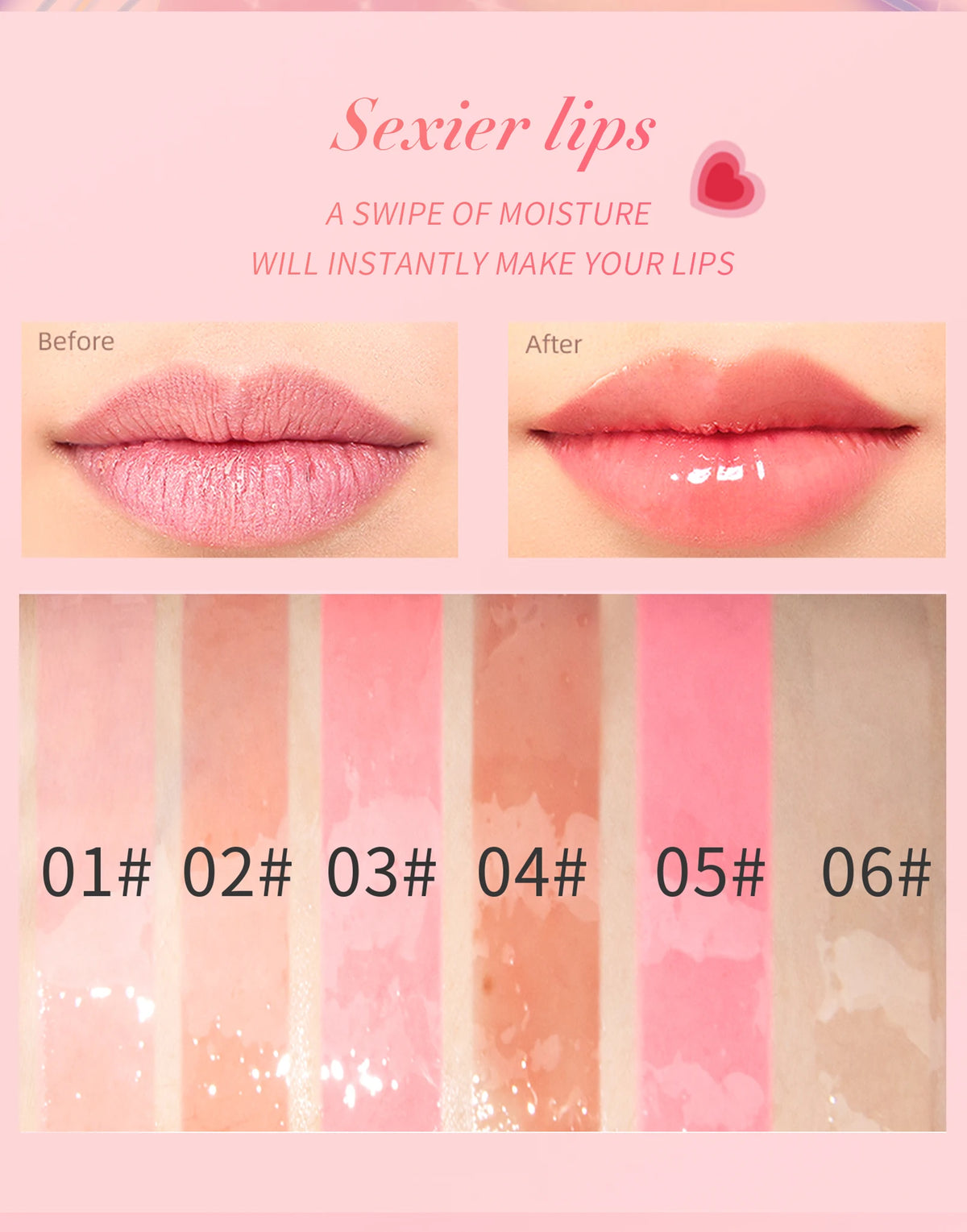 Crystal Jelly Moisturizing Lip Oil Plumping Lip Gloss Makeup Sexy Plump Lip Glow Oil Tinted Lip Plumper