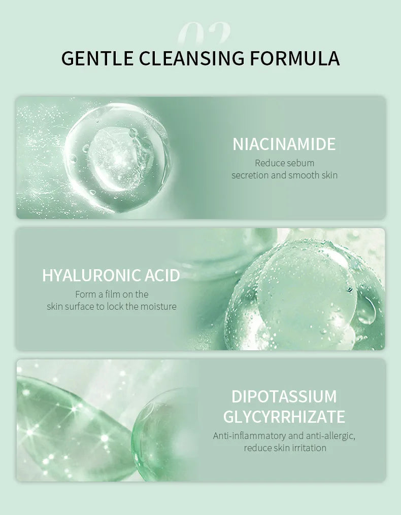 LAlKOU Japan Sakura Gentle Cleansing Facial Cleanser Shrink Pores Deep Clean Oil Control Remove Blackhead Moisturizing Skin Care