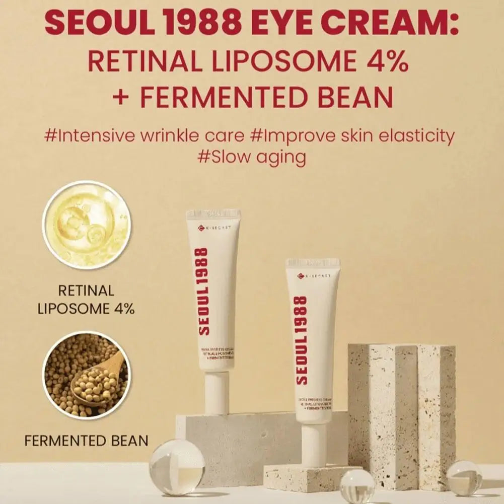 Seoul 1988 Retinol Eye Firming Cream Rice Essence Toner Set Natural Antioxidant Ingredients Suitable for Sensitive Skin