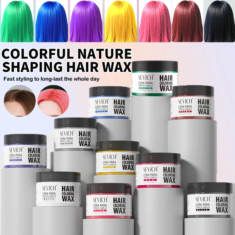 Sevich Hair Color Wax Temporary Hair Colour Cream Long Lasting Hair Dye Cream Unisex One-time Hair Color Gel For Beards Eyebrow