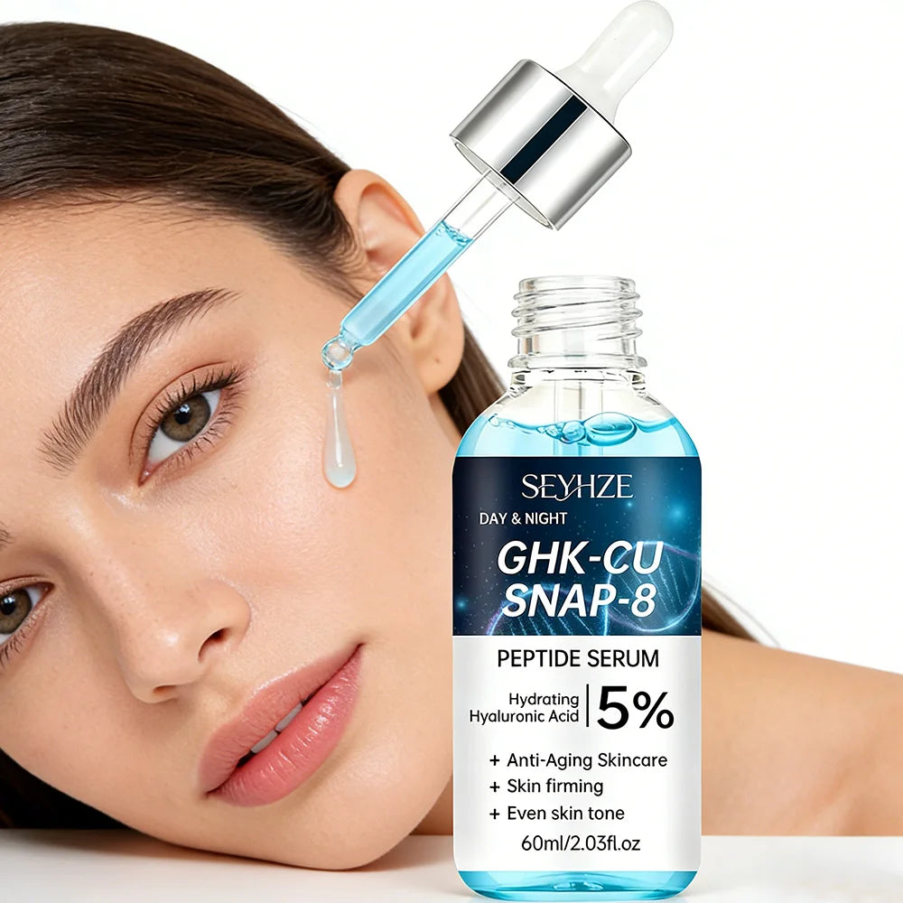SEYHZE Blue Copper Peptide Essence Liquid 40ml/60ml Skin Tightening Lifting Uniform Skin Tone Deep Hydration Oil Control Moistur