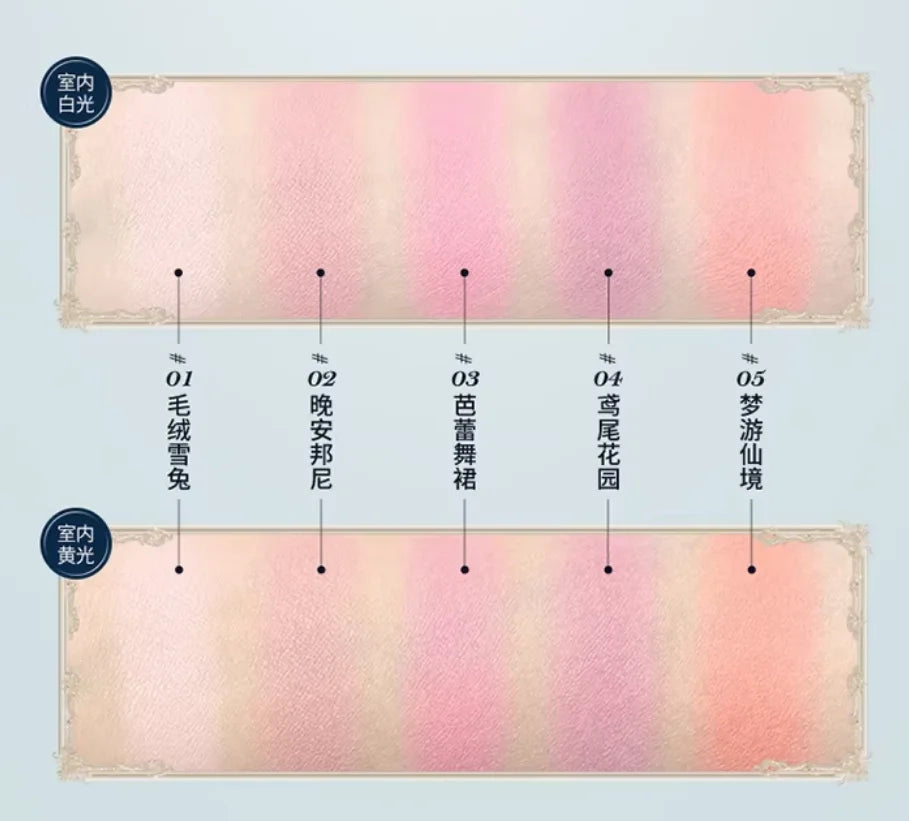 FLOWER KNOWS THE SWEETIE BEAR COLLECTION Silk Satin Blush Powder For Cheeks Contour Face Bunny Garden Blush Natural Matte Finish