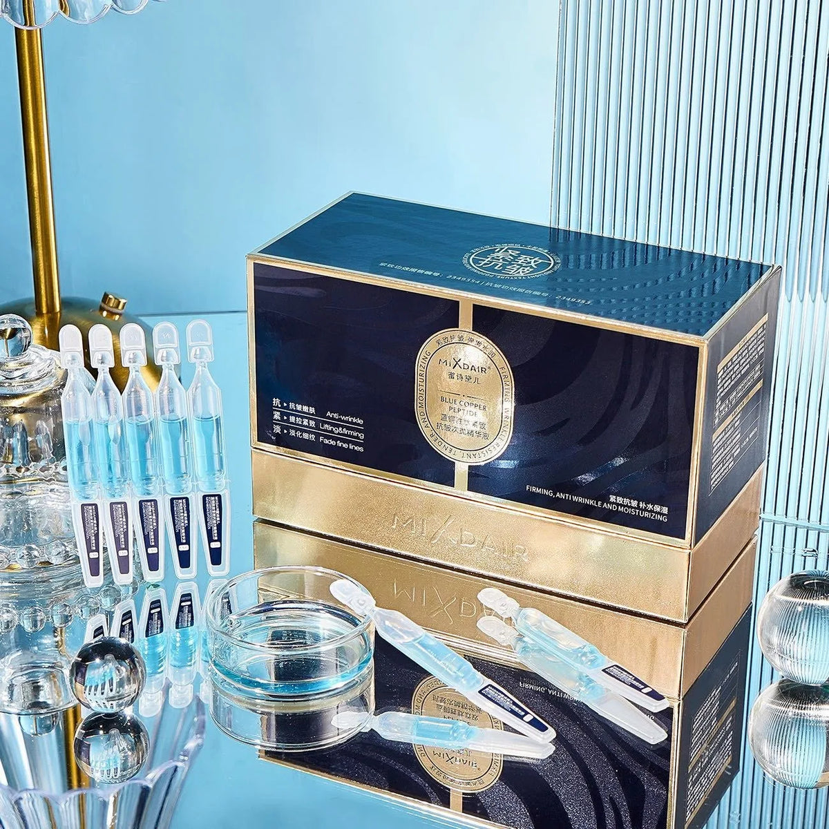 Anti Wrinkle Serum with Astaxanthin 30 Vials - Face Lifting & Firming Ampoules for All Skin Types - Skincare