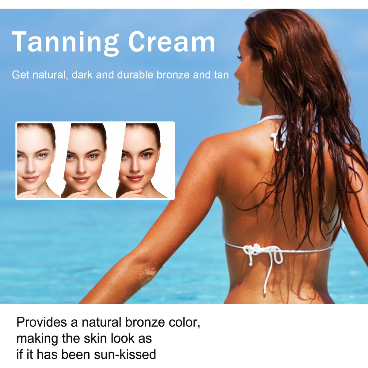 Instant Self-Tanning Lotion Black Brown Self Tanner for Face Body Lasting Glow Body Bronzer Even Skin Tone Bronzing Lotion
