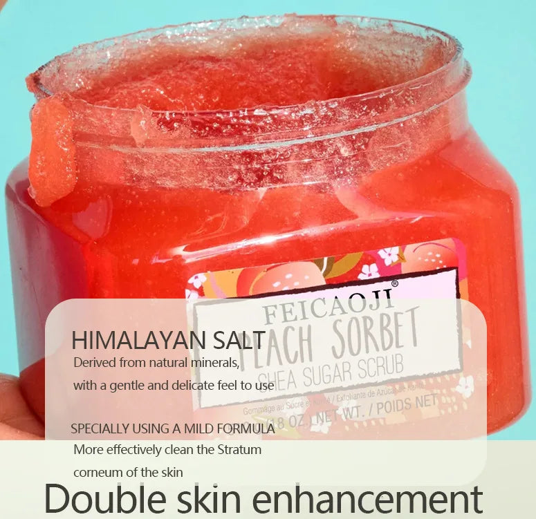 Shea Sugar Body Scrub Coconut Watermelon Rose Alpha Arbutin Hydrating And Exfoliating Scrub for Nourishing Includes Loofah Tool